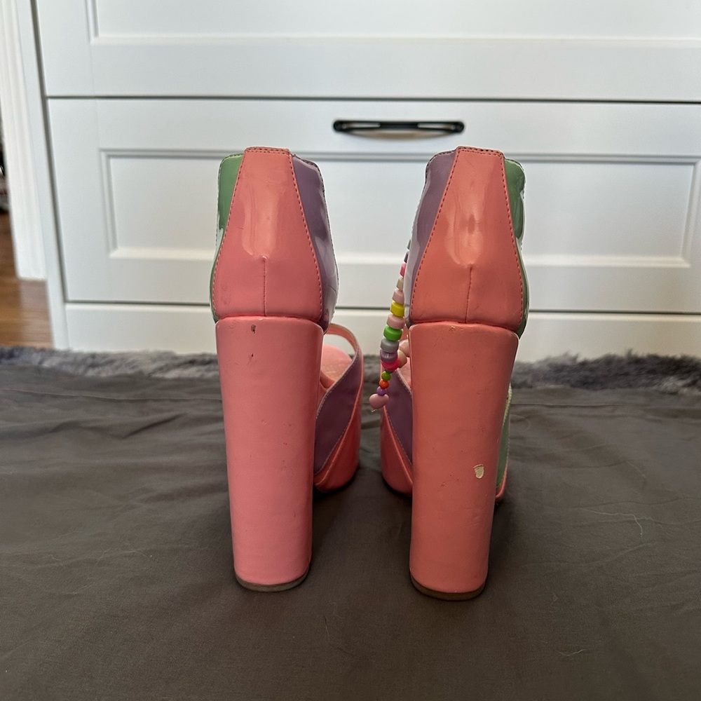 Rare Discontinued Dollskill Sugar Thrillz Vintage pink candy platforms - Picture 6 of 8